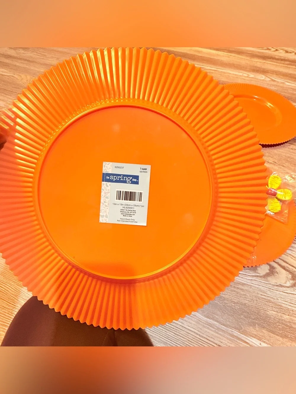 Spring Shop Orange Fall Table Setting Set 6 Plate Chargers 4 Floral Napkin Rings
